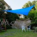 Cool Area Triangle 11 Feet 5 Inches Durable Sun Shade Sail with Stainless Steel Hardware Kit, UV Block Fabric Patio Shade Sail in Color Cream   565564173